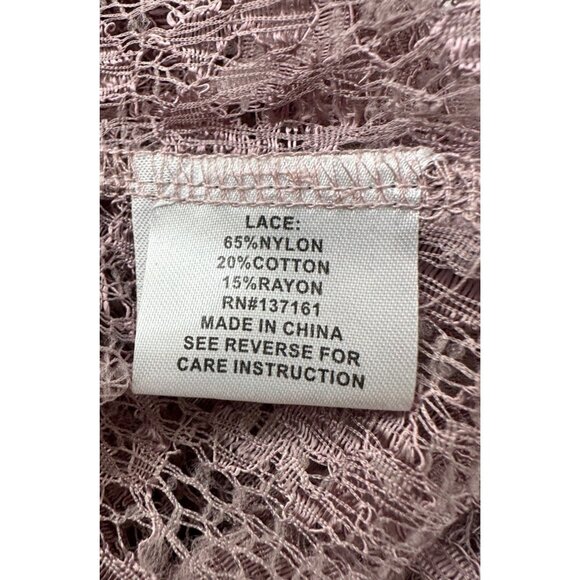 Shannon Ford Open Front Floral Lace Cardigan Women 3X Purple Crochet Fairy - Picture 6 of 10